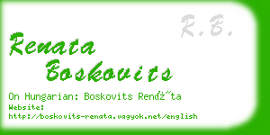 renata boskovits business card